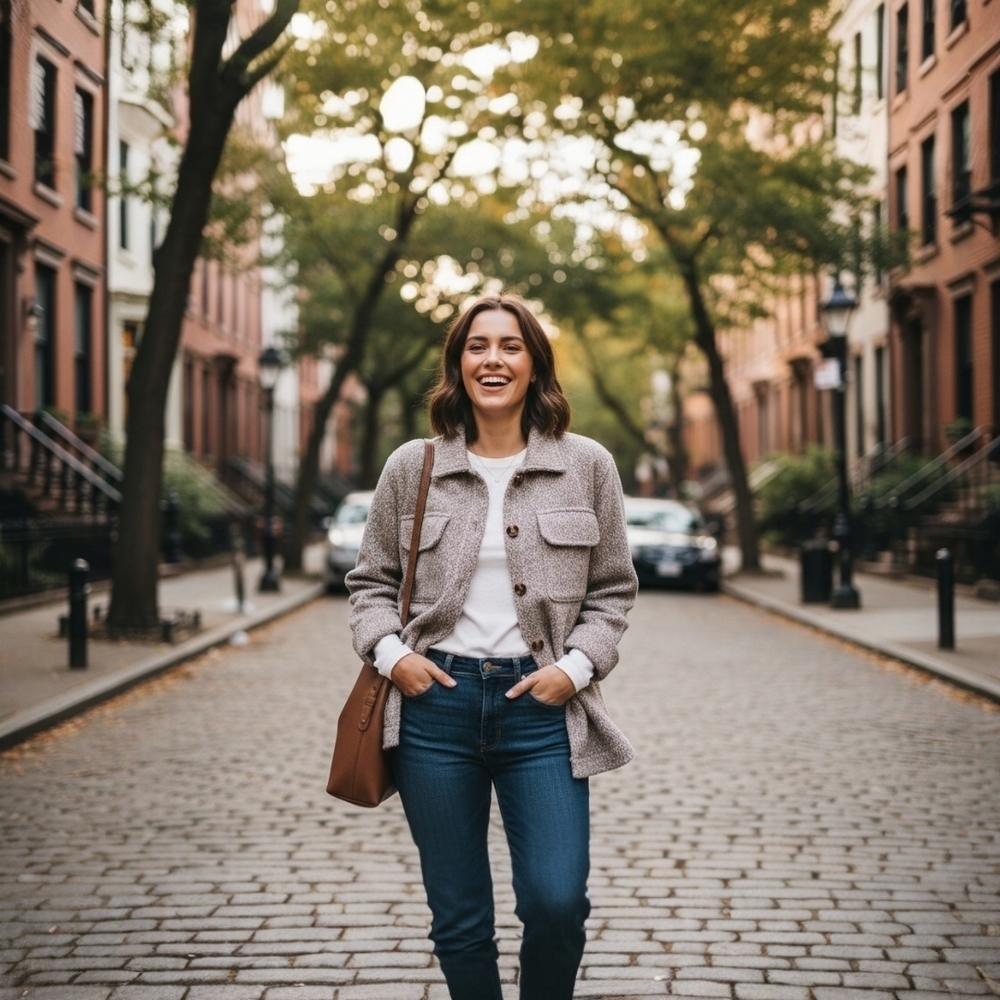 Spenser Jeremy Light Brown Button-Down Sweater Jacket